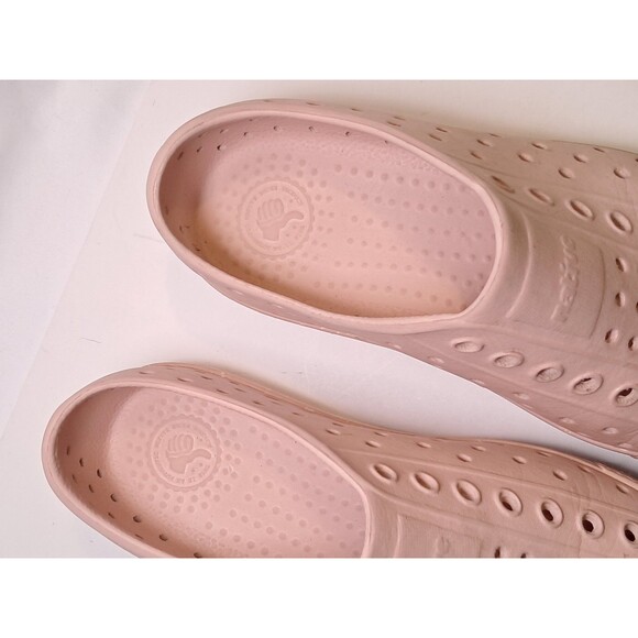 Native Jefferson Bloom Kids Slip-On Shoes Size J1 Chameleon Pink Shell Speckles - Picture 4 of 8